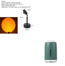 Xiaoxueshan Night Light Humidifier USB Mini Car Air Purifier (Option: Dark night green set-USB)